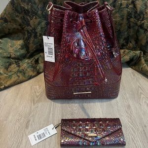 Brahmin Marlowe Bucket Shoulder Bag & Brahmin Veronica Sangria Melbourne wallet